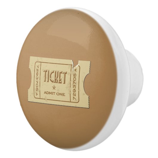 Ticket Ceramic Knob. Keramische Knop (Rechts)