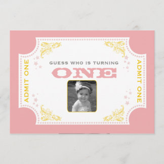  Ticket Circus Birthday Uitnodiging