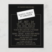 Ticket Design, Raffle Ticket Fundraiser Event Flyer (Voorkant)
