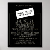 Ticket Design, Raffle Ticket Fundraiser Event Poster (Voorkant)