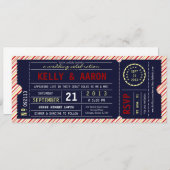 Ticket Diagonaal Stripe Weddenschap Kaart (Voorkant / Achterkant)