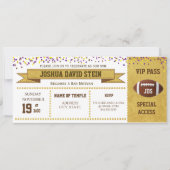 Ticket Football thema Bar Mitzvah Kaart (Voorkant)