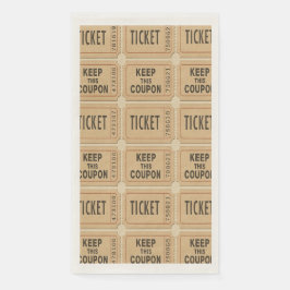  Ticket Gastenhanddoek Servetten