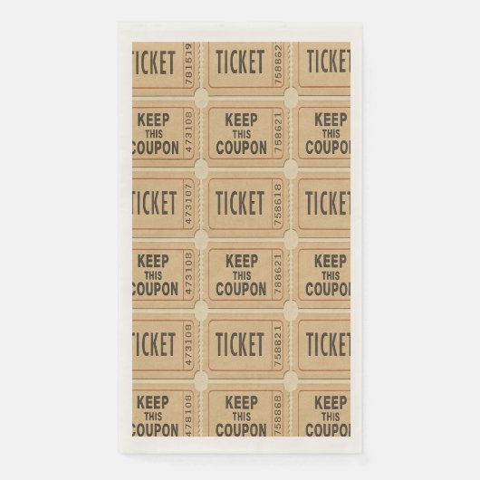  Ticket Gastenhanddoek Servetten (Voorkant)