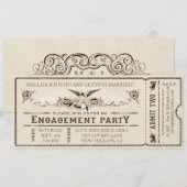 Ticket Invitation II van de Engagement Party Kaart (Voorkant / Achterkant)