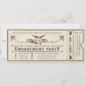 Ticket Invitation II van de Engagement Party Kaart (Voorkant)