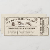 Ticket Invitation III van de Engagement Party Kaart (Voorkant / Achterkant)