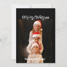 Ticket Merry Kerstmis 1-fotokaart Feestdagenkaart