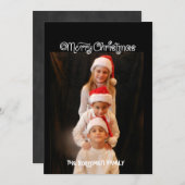 Ticket Merry Kerstmis 1-fotokaart Feestdagenkaart (Voorkant / Achterkant)