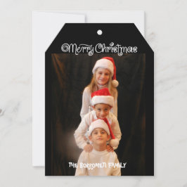 Ticket Merry Kerstmis 1-fotokaart Feestdagenkaart
