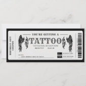 Ticket met voucher voor persoonlijk Tattoo Kaart (Voorkant)