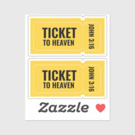 ticket naar de hemel sticker