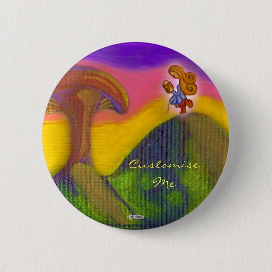 Ticket naar een Fantasy World Ronde Button 5,7 Cm (Voorkant)