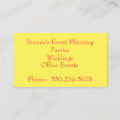 Ticket naar een Party Visitekaartje (Achterkant)