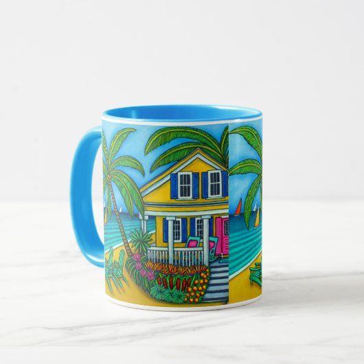 Ticket naar Paradise Mok (Voorkant links)