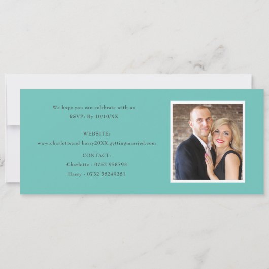 Ticket Pass Destination Dominican Republic Wedding Kaart (Achterkant)