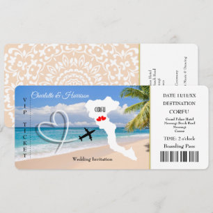 Ticket Pass Trouwbestemming Corfu Kaart