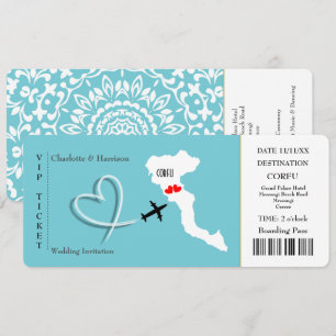 Ticket Pass Trouwbestemming Corfu Kaart