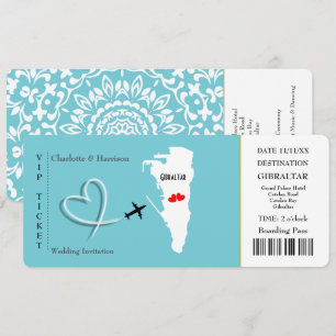 Ticket Pass Trouwbestemming Gibraltar Kaart