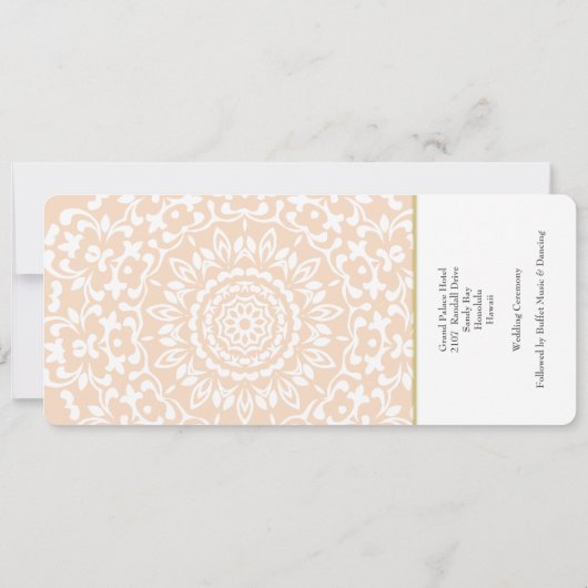 Ticket Pass Trouwbestemming Hawaï Kaart (Achterkant)