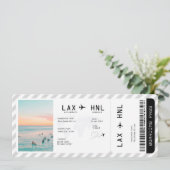 Ticket Plane Surprise Trip Travel Boarding Pass Kaart (Staand voorkant)