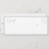 Ticket Plane Surprise Trip Travel Boarding Pass Kaart (Achterkant)