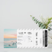 Ticket Plane Surprise Trip Travel Boarding Pass Kaart (Staand voorkant)
