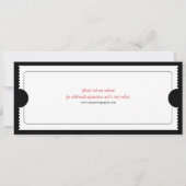 Ticket Punch-kaartuitnodiging in het zwart Kaart (Achterkant)