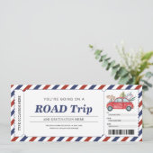 Ticket reisreis reiswoedster kaart (Staand voorkant)