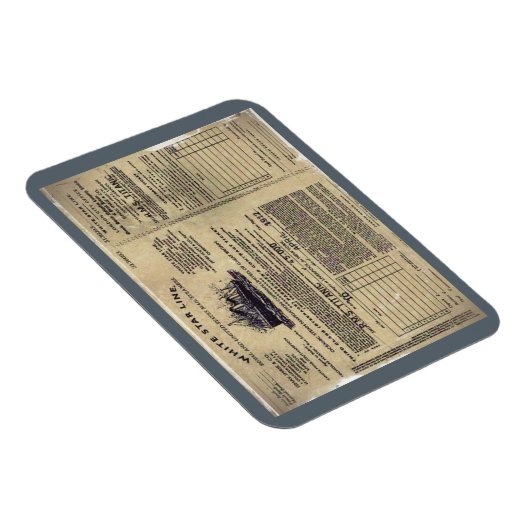 Ticket RMS Titanic 1912 Magneet (Rechterzijde)