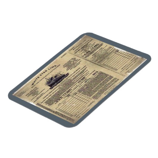 Ticket RMS Titanic 1912 Magneet (Linkerzijde)