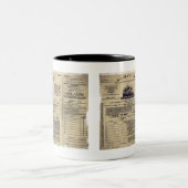 Ticket RMS Titanic 1912 Tweekleurige Koffiemok (Center)