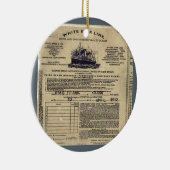 Ticket RMS Titanic Keramisch Ornament (Rechts)