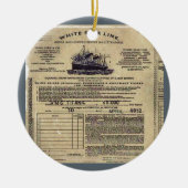 Ticket RMS Titanic Keramisch Ornament (Voorkant)