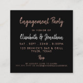 Ticket roos Gold Foil & Script Engagement Party (Voorkant)