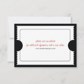 Ticket RSVP in zwart (Achterkant)