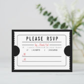  Ticket RSVP in zwart Kaartje (Staand voorkant)