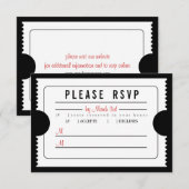  Ticket RSVP in zwart Kaartje (Voorkant / Achterkant)
