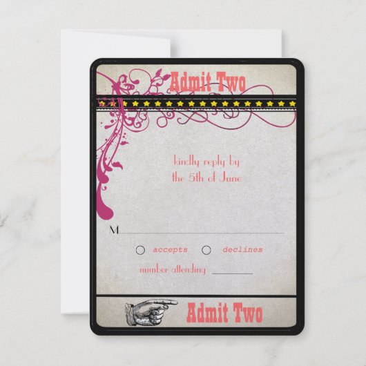 Ticket RSVP Kaart (Achterkant)