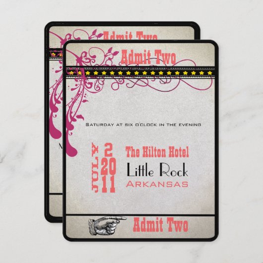 Ticket RSVP Kaart (Voorkant / Achterkant)