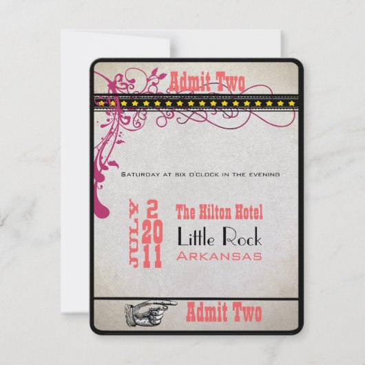 Ticket RSVP Kaart (Voorkant)