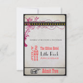 Ticket RSVP voor afspeelbiljetten (3,5 x 5) Kaart (Voorkant)