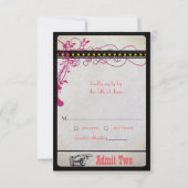 Ticket RSVP voor afspeelbiljetten (3,5 x 5) Kaart (Achterkant)