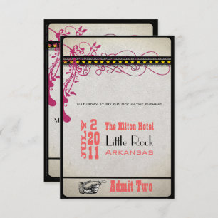 Ticket RSVP voor afspeelbiljetten (3,5 x 5) Kaart