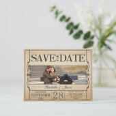 Ticket Sla de datum op Aankondigingskaart (Staand voorkant)