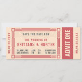  Ticket Sla de datum op Save The Date (Voorkant)