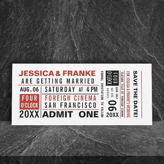  Ticket sparen de Datum of de Uitnodiging