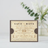  Ticket sparen de Datum Save The Date (Staand voorkant)