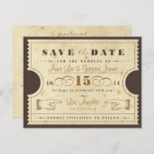  Ticket sparen het Briefkaart van de Datum (Voorkant / Achterkant)