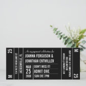 Ticket Stub Party Uitnodiging (Staand voorkant)